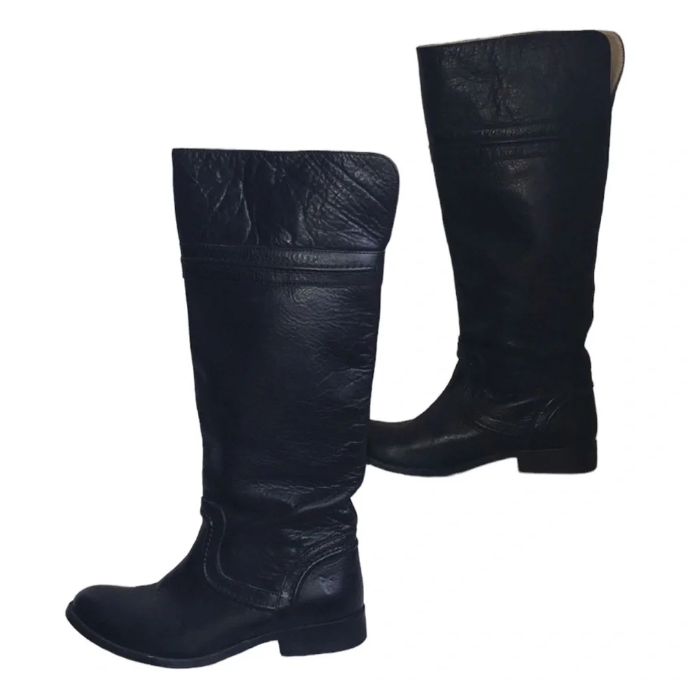 Frye Full Grain leather riding boots -Melissa Trapunto Size 6 B GUC - Picture 2 of 14
